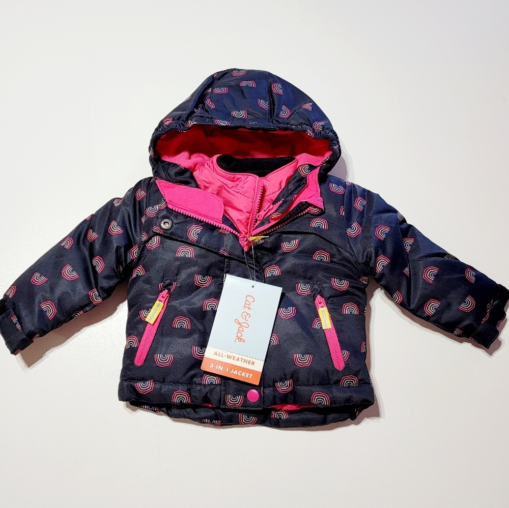 💥SALE TODAY💥Cat and Jack 3-IN-1 Ebony Jacket